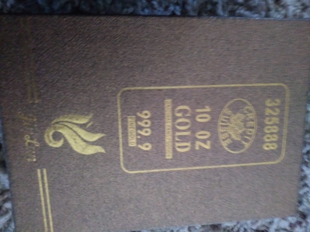 A 325888 Credit Suisse 999.9 Fine Gold Lighter.