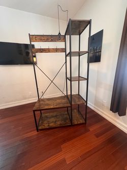 Corner Coat Rack, L-Shaped Hall Tree with Bench and Shoe Storage