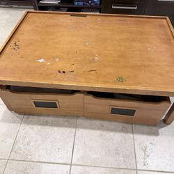 Pottery Barn Kids Craft Table with Storage Drawers – Solid Wood