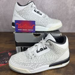 Air Jordan 3 Retro Flip White 2007 Size 4.5 GS / 6W 315768-101 Youth Shoes OG Rare