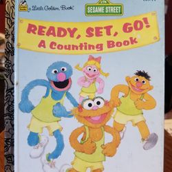 Little Golden Book #109-71 Sesame Street, Ready, Set, Go! A Counting Book