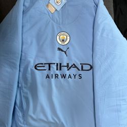 Puma Manchester City 1/4 Zip Reversible Padded Jacket