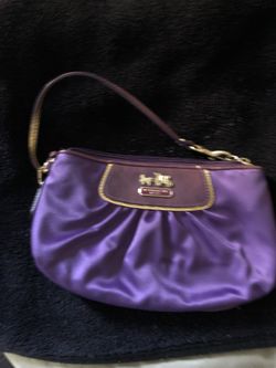 Coach satin wristlet