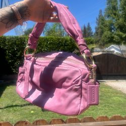 Coach- Parker Leather Zip. Handbag 