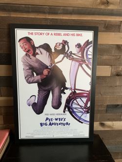Pee Wee Herman Movie Theater Poster Frame Rare