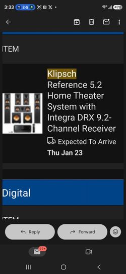 Klipsch 5.2.2 Dolby Atmos Home Theater + Integra Receiver