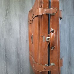 Vintage Jet Star Leather Suitcase