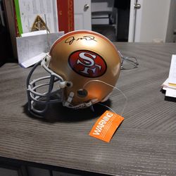 Autograph  Joe Montana Mini Helmet 