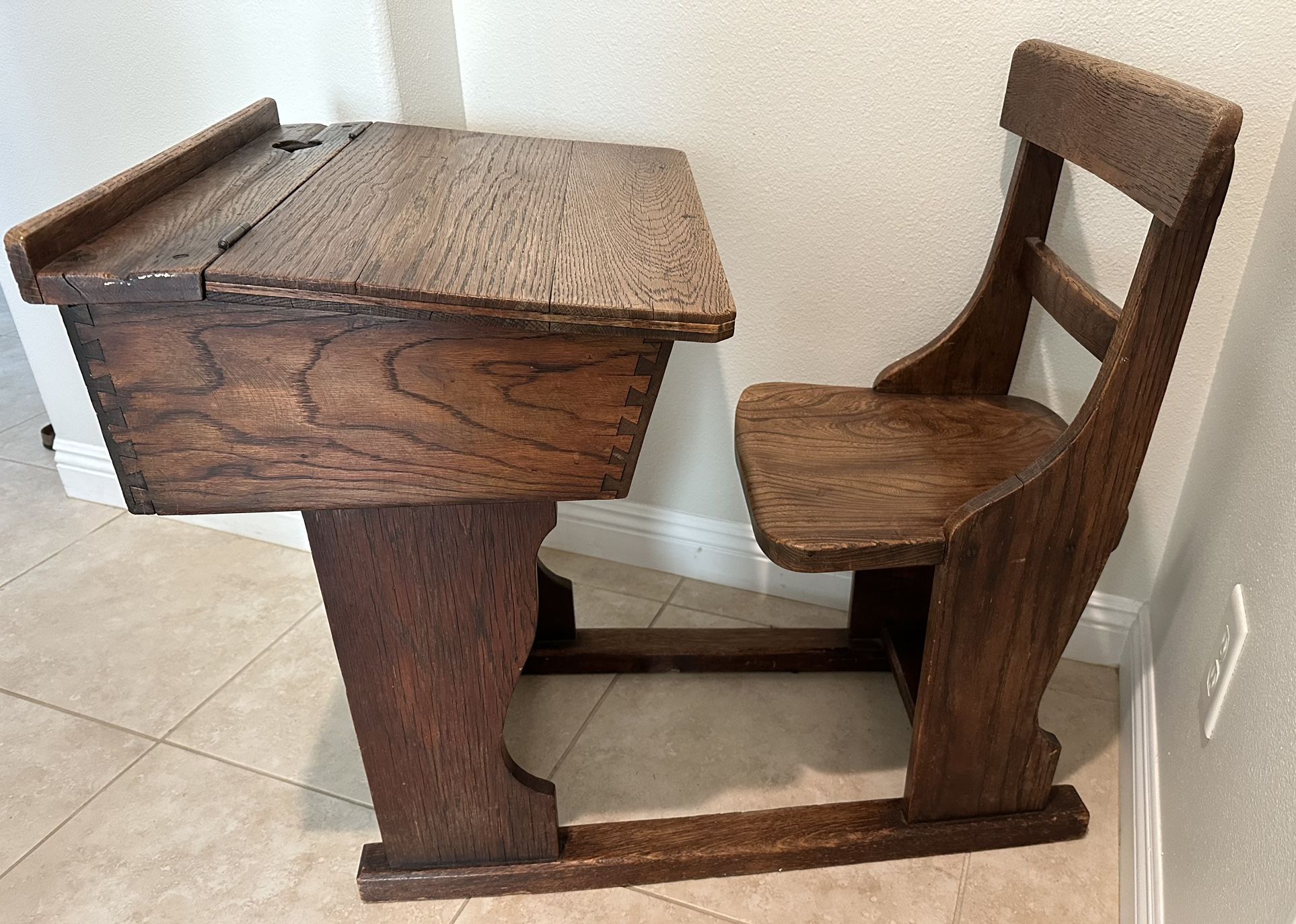 Antique Vintage 1928 Era School Desk