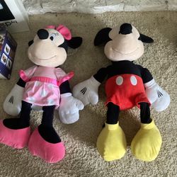 Disney Mickey Minnie Plush Dolls