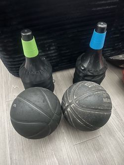 Heavy Basketball and cones
