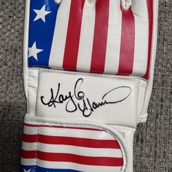 Kayla Harrison Signed Autograph American Flag UFC Glove PSA Coa Sticker
