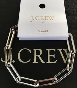 (NEW) WOMEN’S J.CREW FACTORY SILVER PAPER-CLIP LINK - SIZE: OS (ONE SIZE)