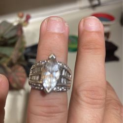 Sterling Silver Bridal Ring With Box