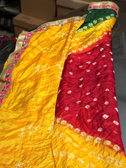 TRADITIONAL INDIAN BANDHNI DUPATTAS OR FULL SIZE SCARVES CHIFFON AND 3 YARDS LONG BRAND NEW FROM INDIA