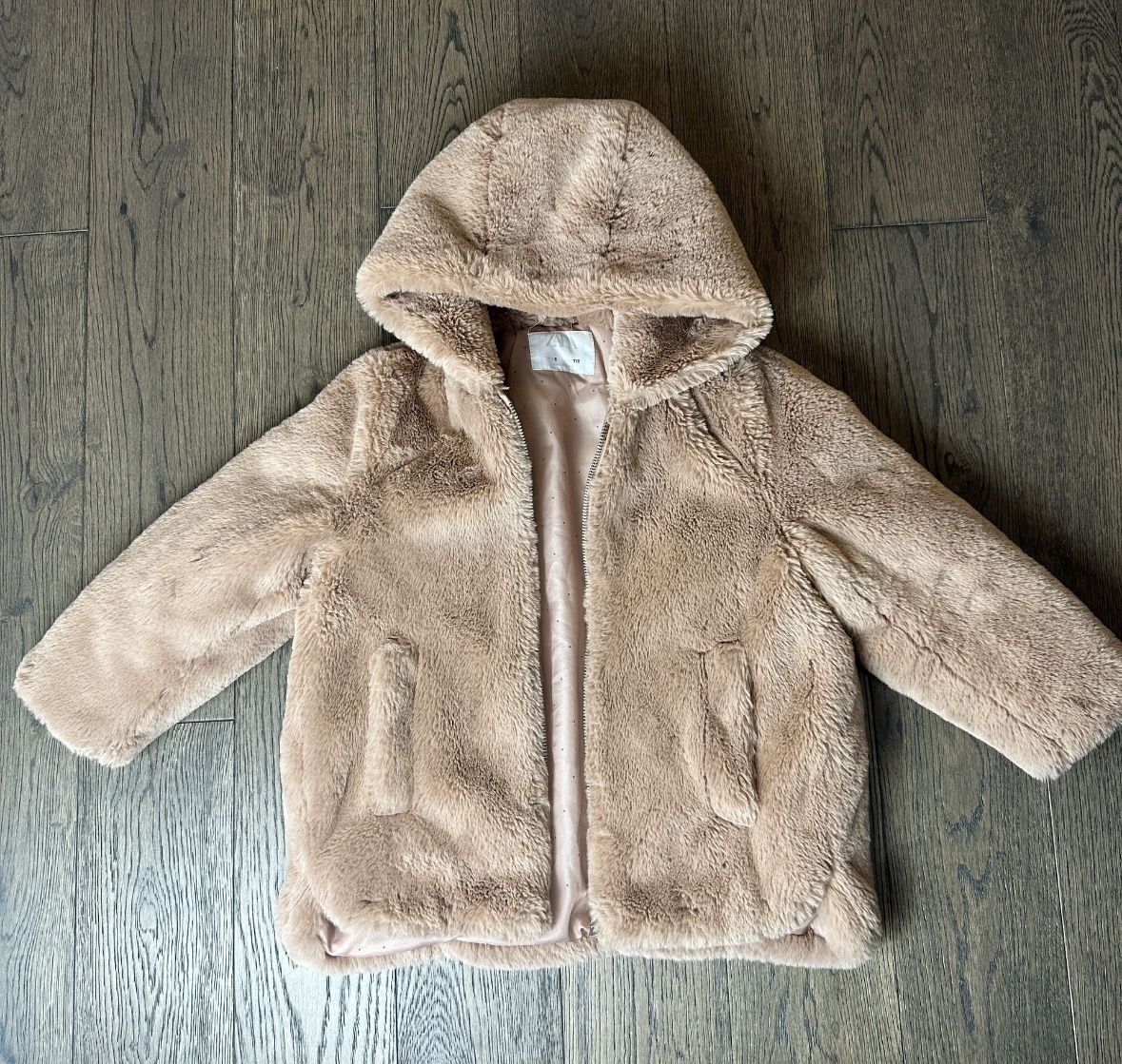 Zara Girls Size 6 Faux Fur Coat