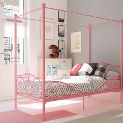Pink Twin Princess Bed