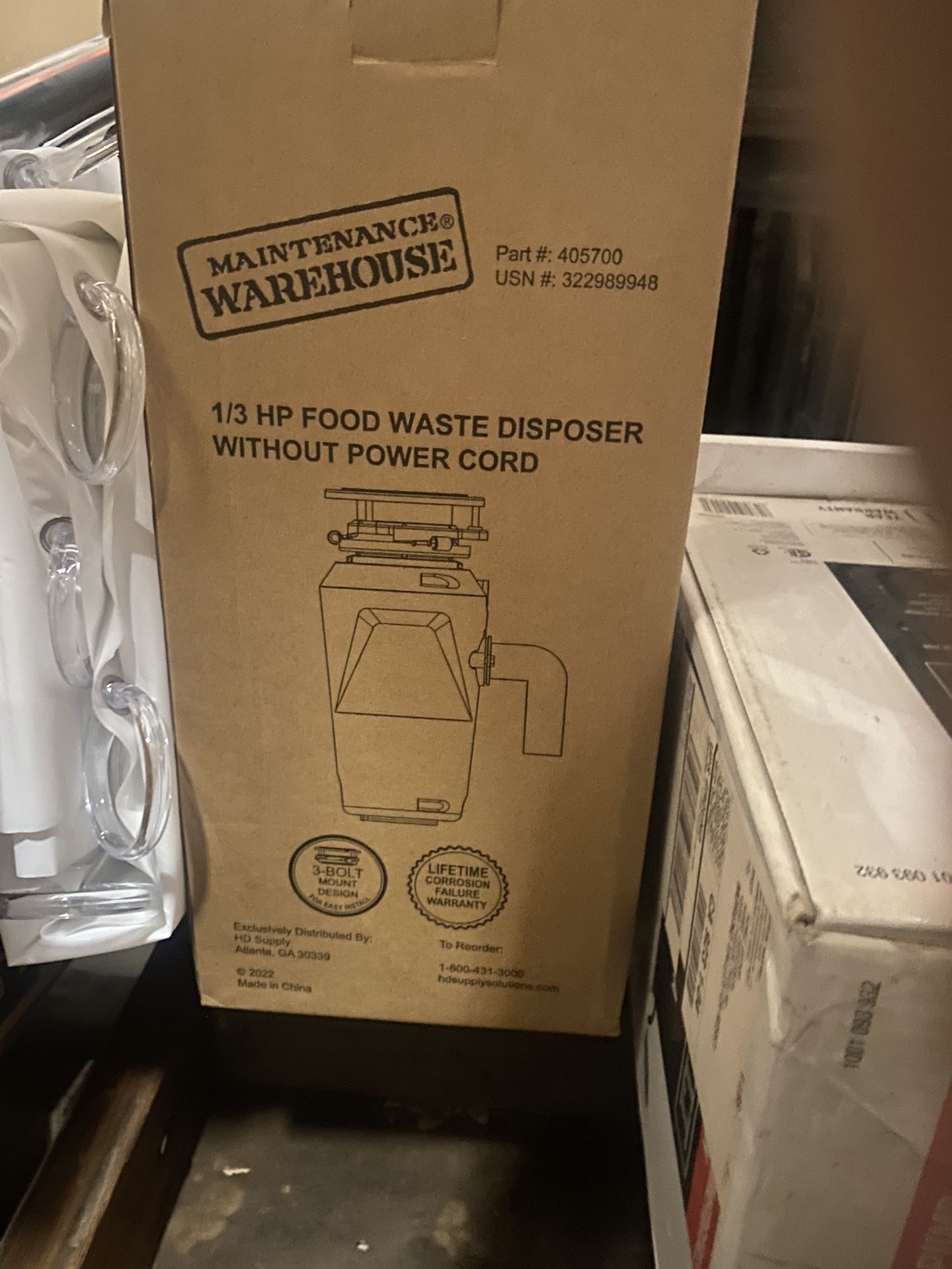 Maintenance Warehouse 1/3 Garbage Disposal