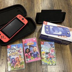 nintendo switch , Nintendo switch lite , case , battery case and games