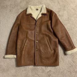 Men’s Sheepskin Shearling Coat size L