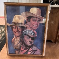 John Wayne Portrait In Frame