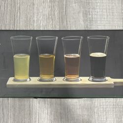 New Houdini 5-pc. Beer Glass & Flight Board Set