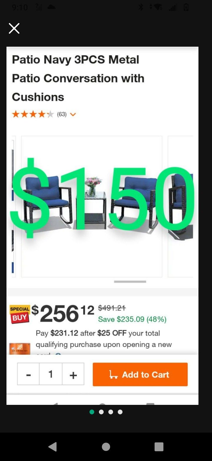 ' Patio Furniture Set Outdoor Patio Furniture Rocking Chairs 🆕