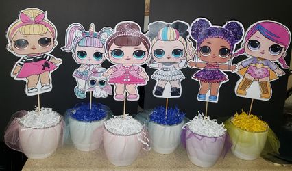 LOL Centerpieces on foamboard. $12 each.