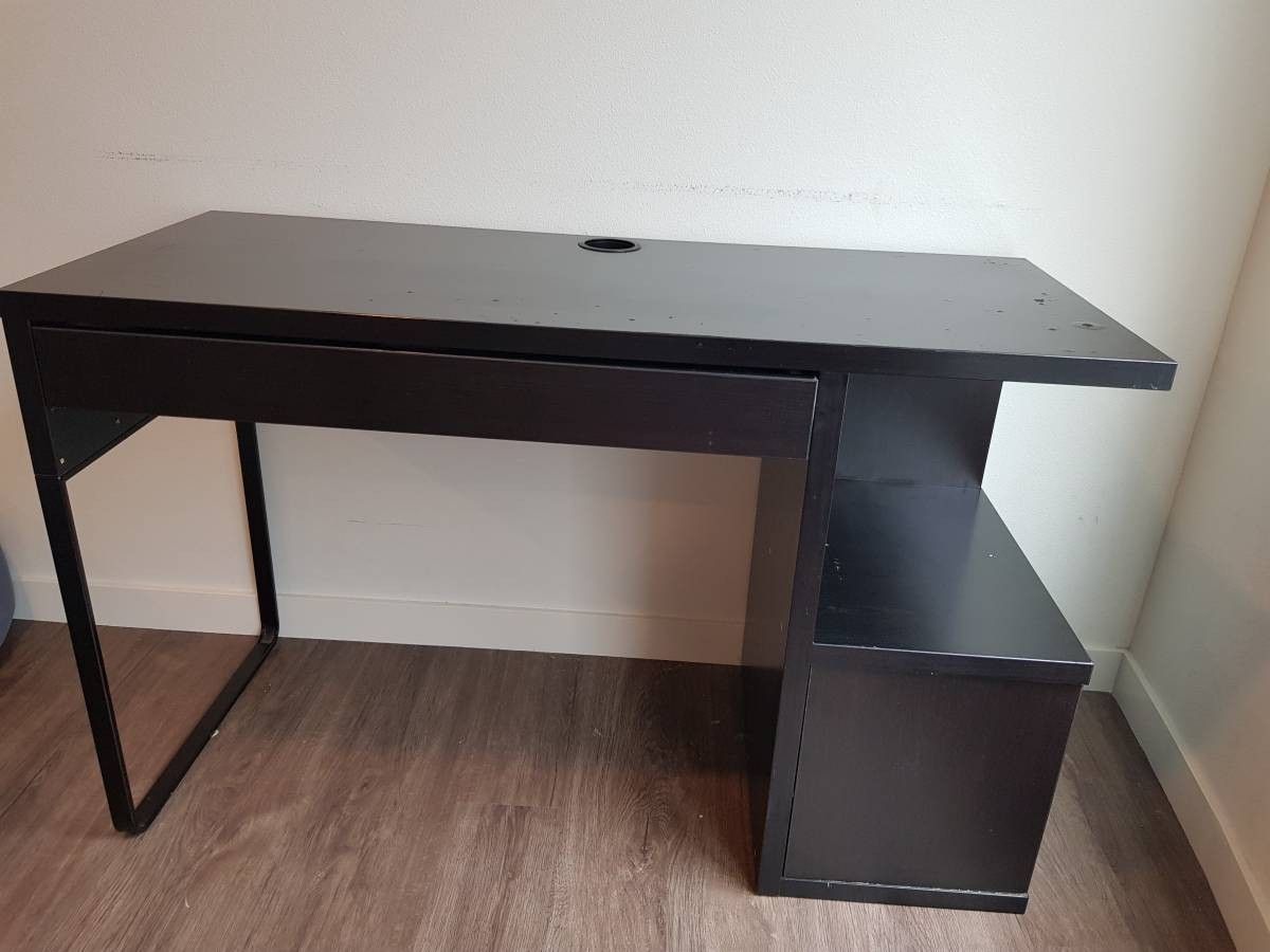 Brown black IKEA MICKE desk with compartment cubbies for Sale in Mountain View CA OfferUp