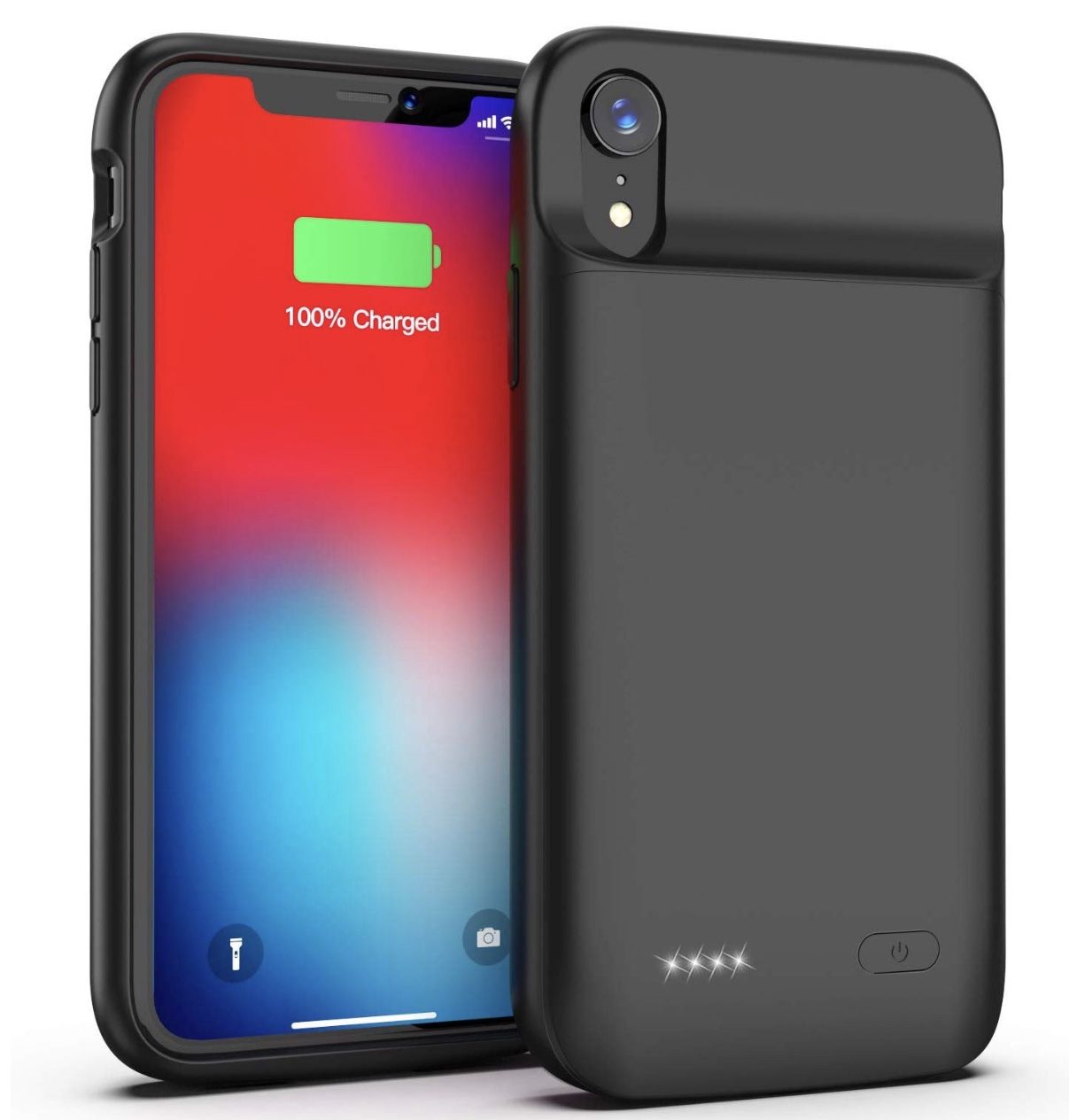 Battery Case for iPhone XR, Slim Protective Charger Case for iPhone XR Extended Battery Case, 5000mAh Rechargeable Charging Case Compatible with iPho