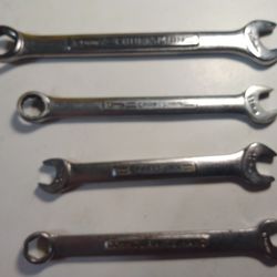 Vintage Craftsman Combination Wrench Lot Of 4 USA