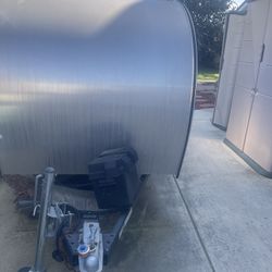 Aluminum Covered Wood Tear Drop Camper For Sale