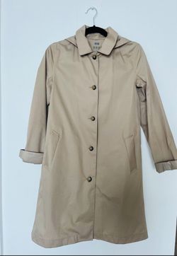 Uniqlo Trench Coat Khaki Jacket Size s