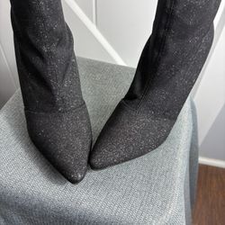 Brash Women’s Size 10 Spicy Sparkle Black Pointed Toe Slip On Heels