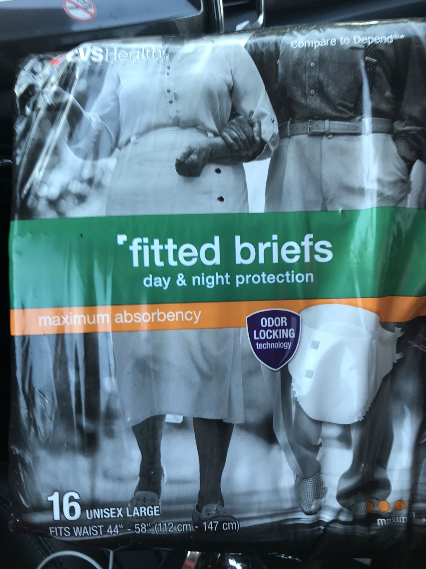 CVS health fitted briefs maximum absorbency unisex!
