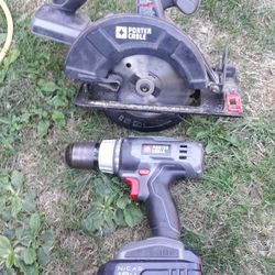 Porter Cable 18v Drill And Circular Saw+1 Battery