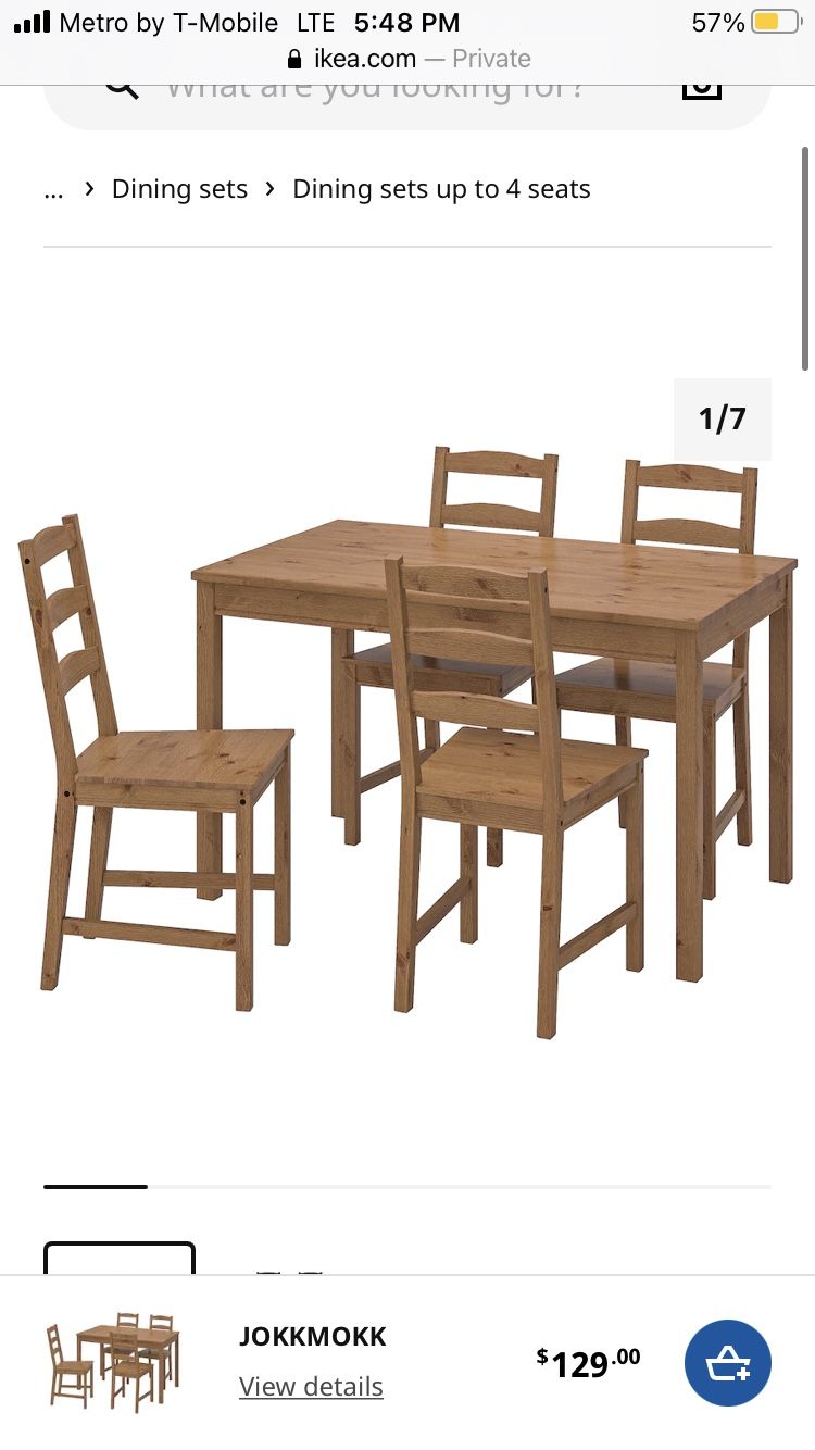 JOKKMOKK mesa y 4 sillas, blanco - IKEA