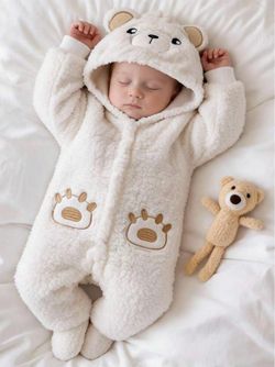 Baby Bear Fleece Footed Snowsuit 1-3M