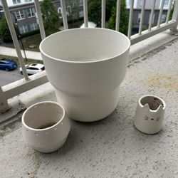 White Plant Pots
