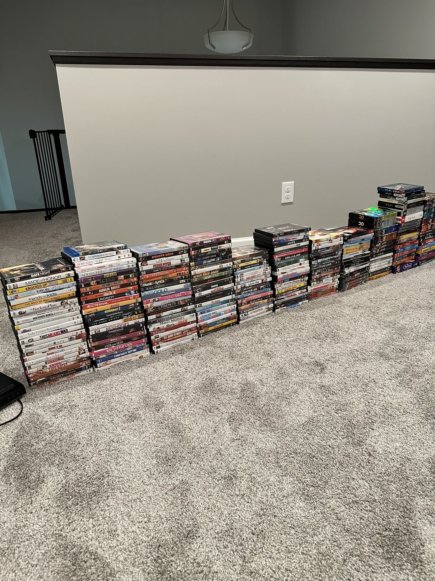 ~160 DVDs, ~15 DVD Series Sets, And DVD Player