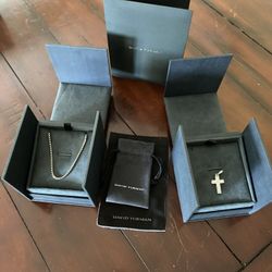David Yurman Chain With Cross Pendant 