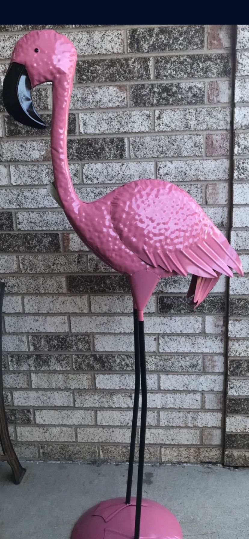 Pink Flamingo 5 Ft Metal Garden Decor