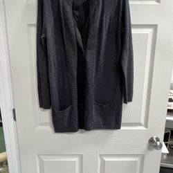 Etcetra Dark Gray Cardigan - Medium - VGUC