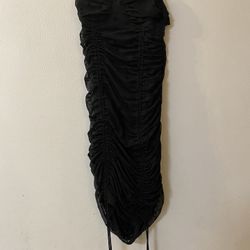 Cute Black Dress With Small Butterfly Print 