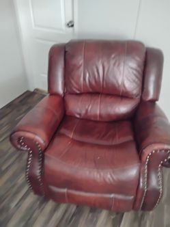 Leather recliner
