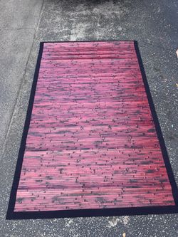 Red Lantern Bamboo Rug - Mahogany - 60”X93”
