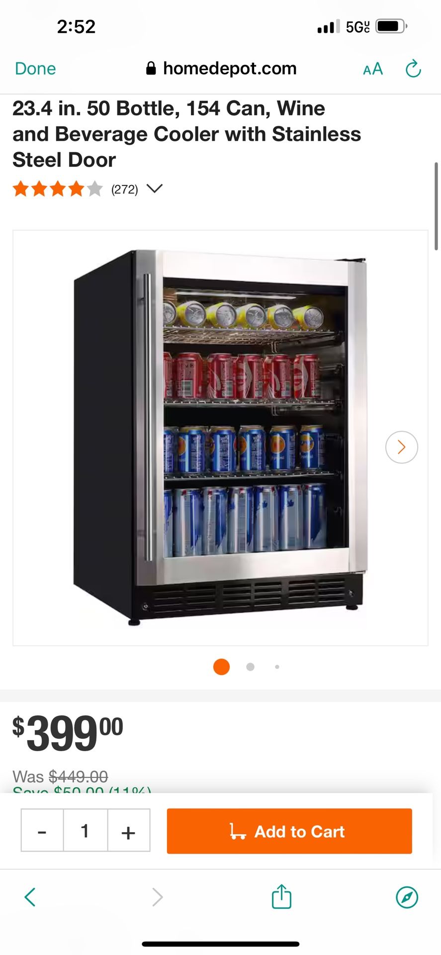 Vissani 4.3 Cu Wine & Beverage Chiller