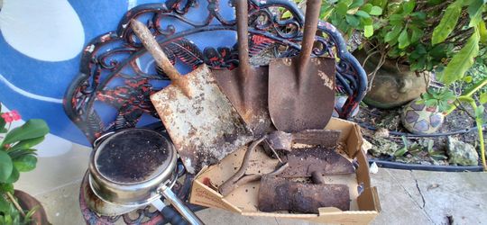 FREE ## GARDEN TOOLS MINUS THE HANDLES $$ FREE