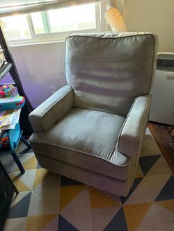 85% Discount! - Gray Upholstered Recliner Armchair