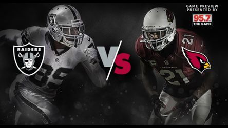 Cardinals vs Raiders Tickets lower level endzone